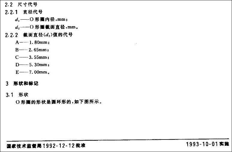O型密封圈GJ標準